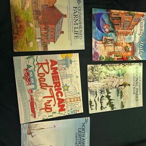 Colorful Travel and Nature Books Set